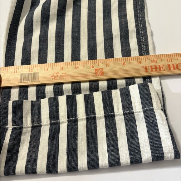 Sanctuary Striped Navy/White Soft Cotton Casual Trousers with Tie Belt. Coastal - Picture 6 of 13
